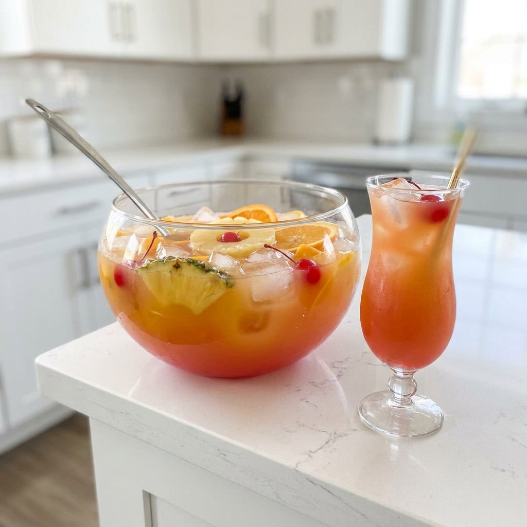 Malibu Rum Punch Bowl Cocktail Recipe
