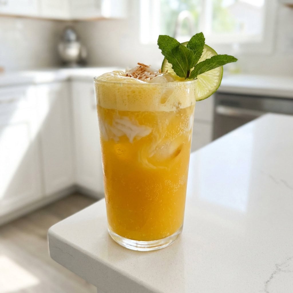 Mango Coconut Cooler Mocktail Recipe