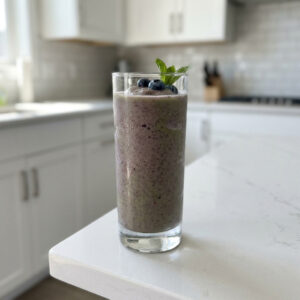 Matcha Blueberry Smoothie Cocktail Recipe