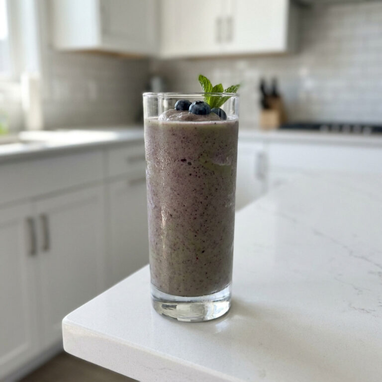 Matcha Blueberry Smoothie Cocktail Recipe