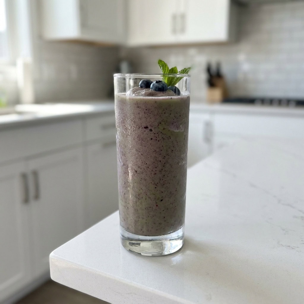 Matcha Blueberry Smoothie Cocktail Recipe