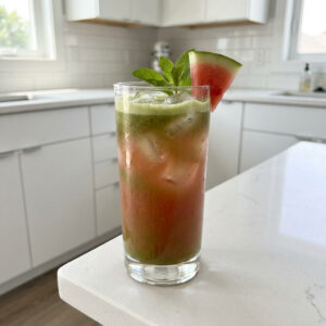 Matcha Watermelon Refresher Cocktail Recipe