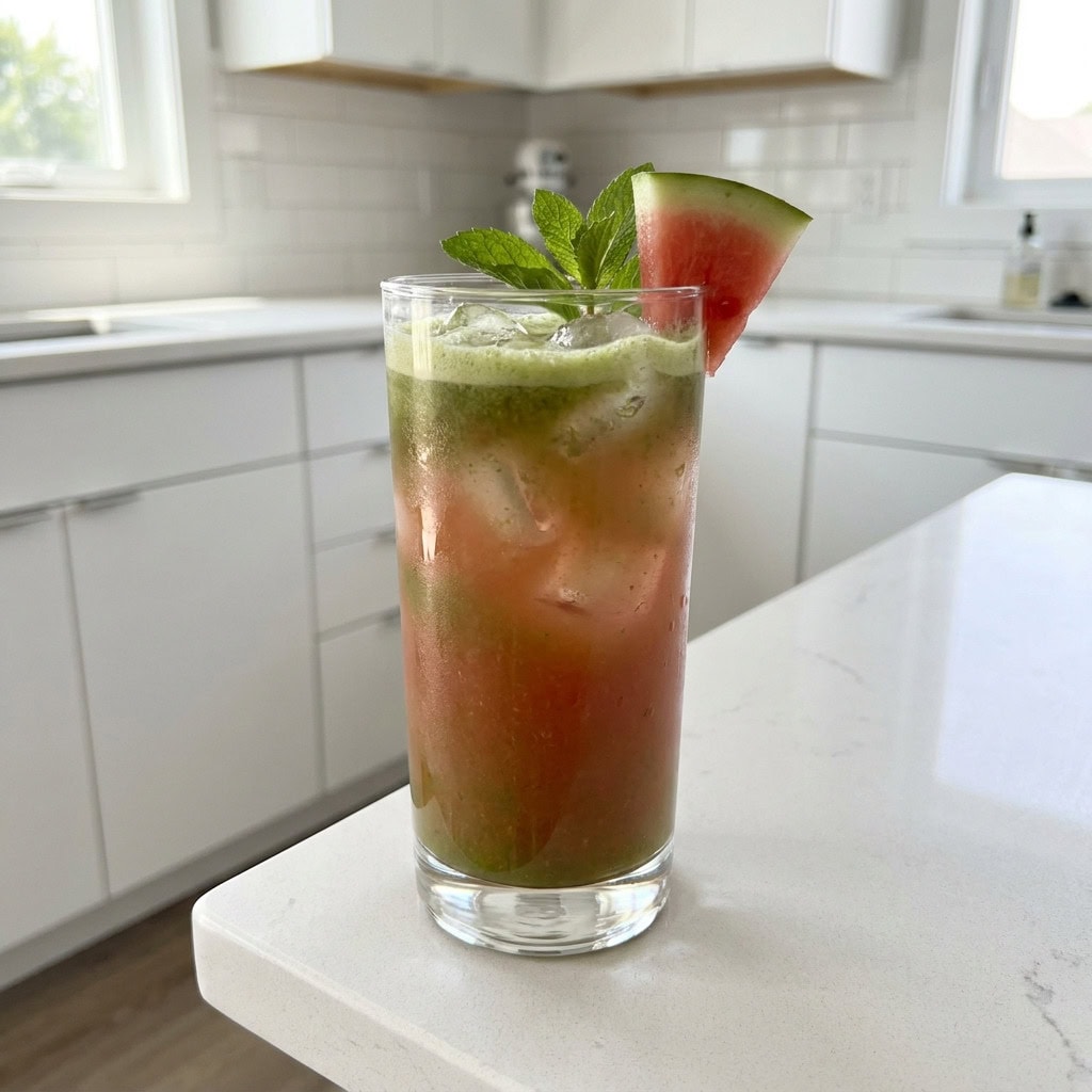 Matcha Watermelon Refresher Cocktail Recipe