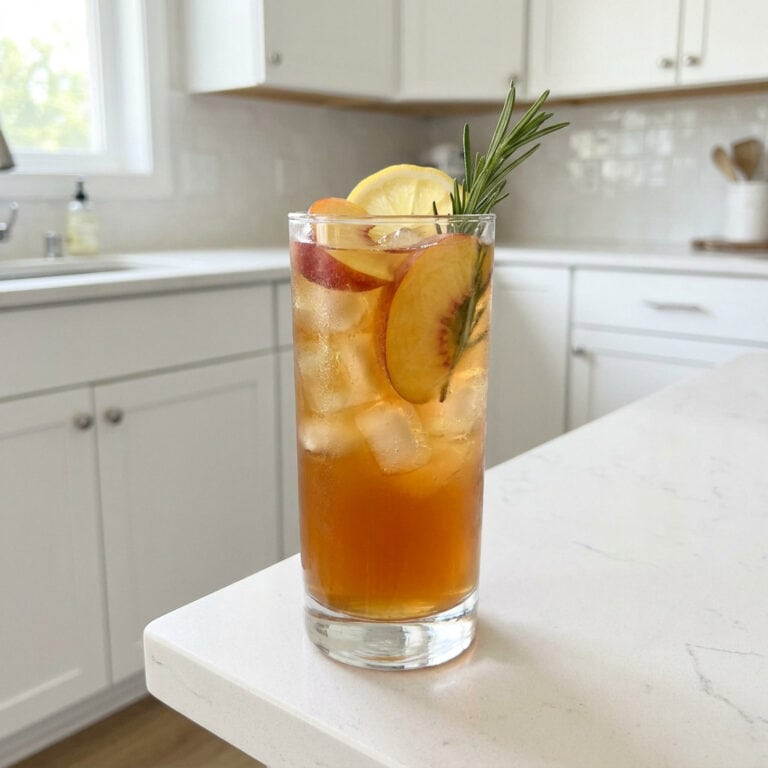 Peach Ginger Iced Tea Mocktail Recipe