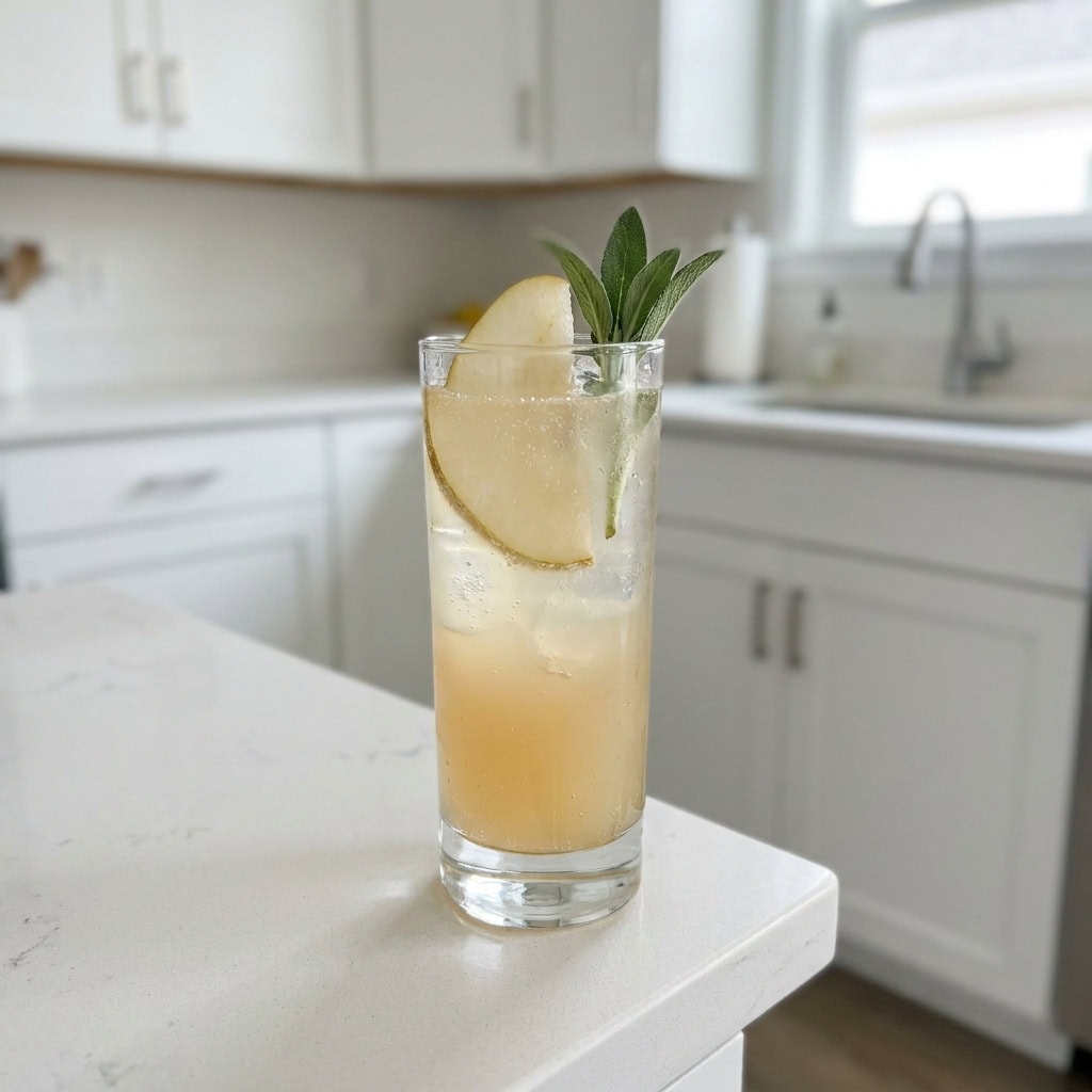 Pear And Sage Collins Cocktail Recipe