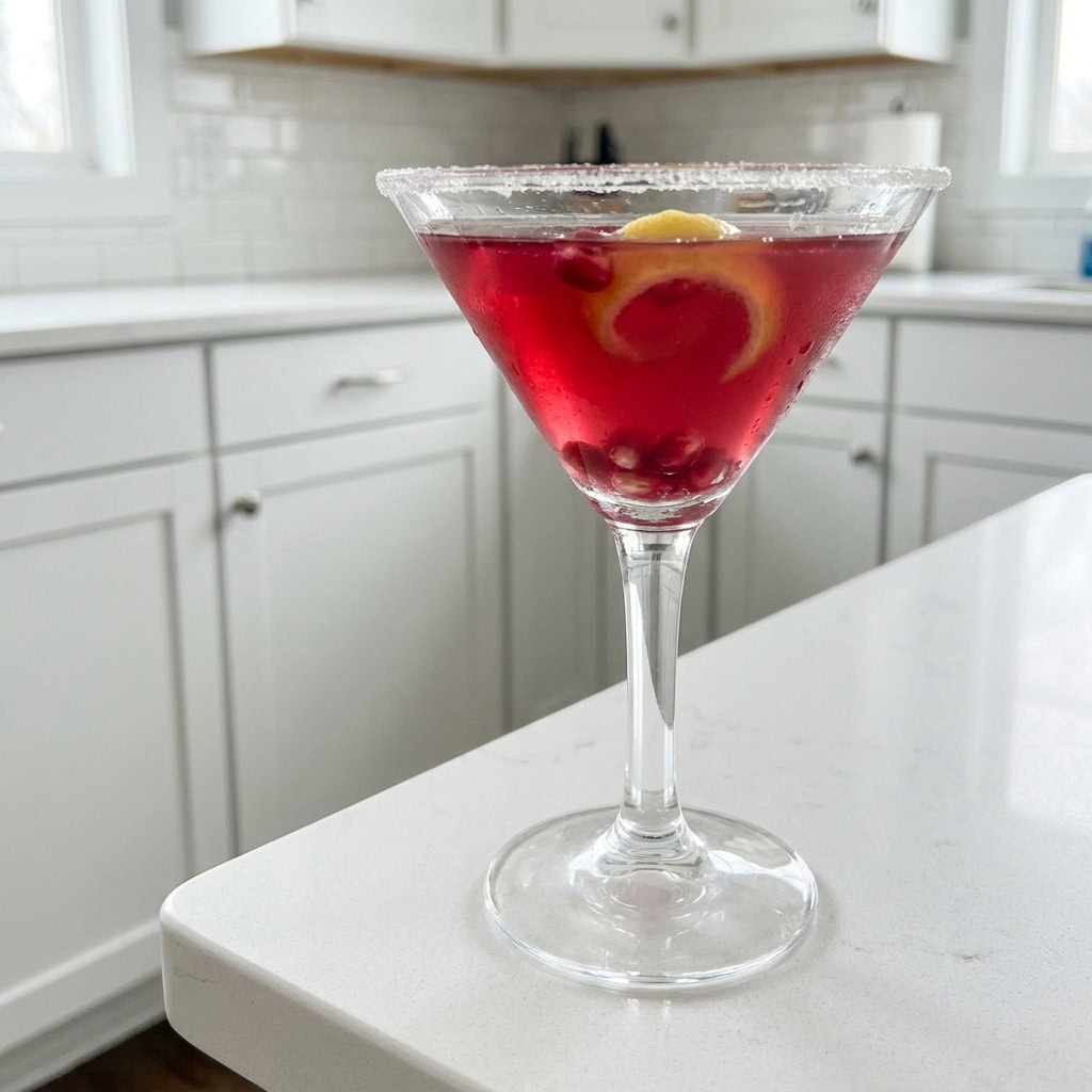 Pomegranate Lemon Drop Martini Cocktail Recipe