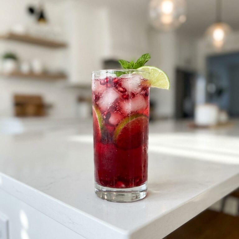 Pomegranate Limeade Mocktail Recipe