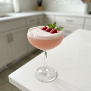 Raspberry Rose Gin Sour Cocktail Recipe
