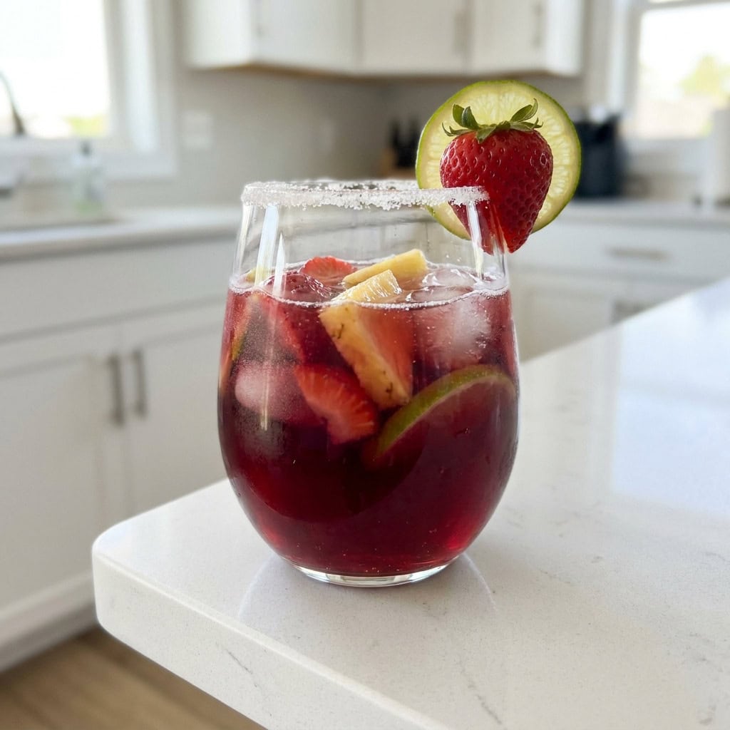 Santa Hat Sangria Cocktail Recipe