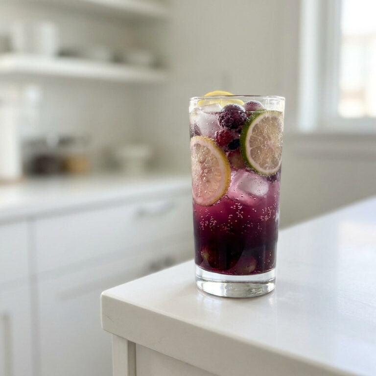Sparkling Grape Juice Mocktail Recipe
