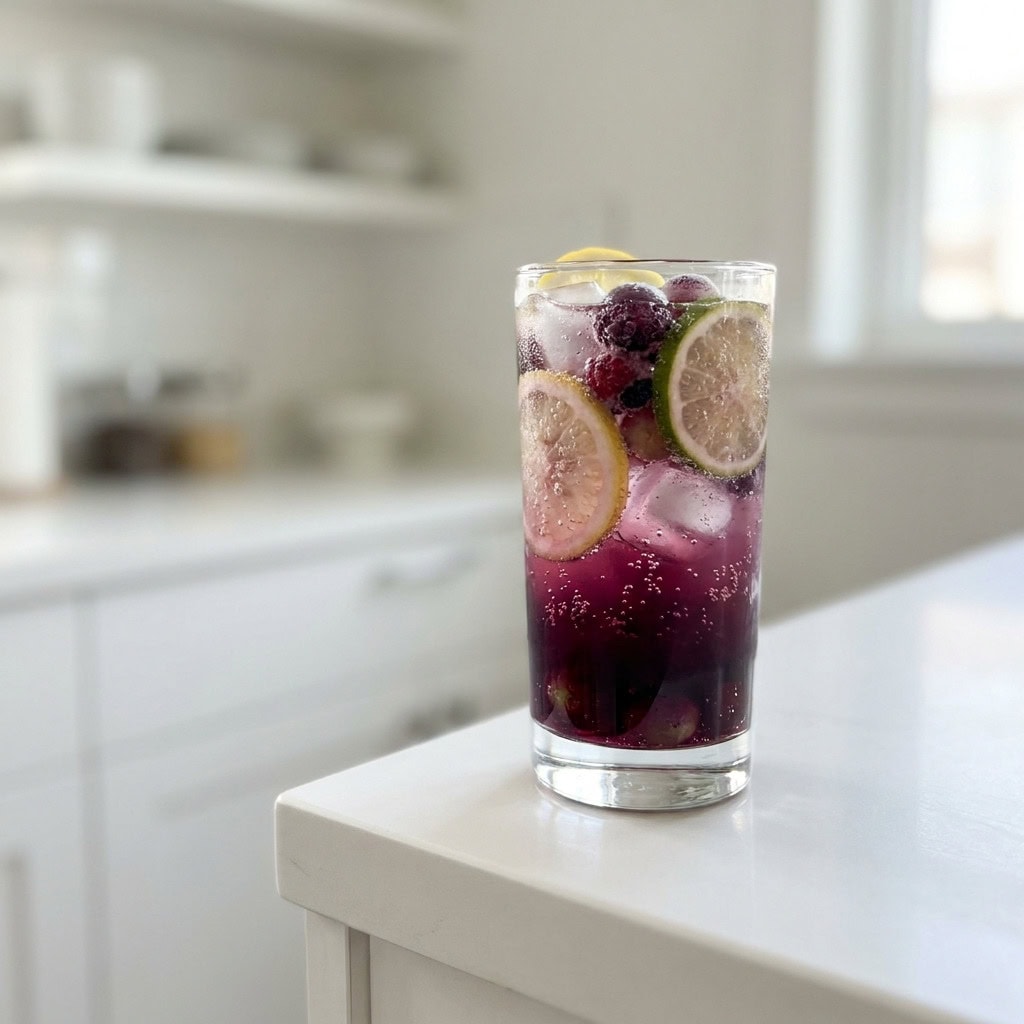 Sparkling Grape Juice Mocktail Recipe