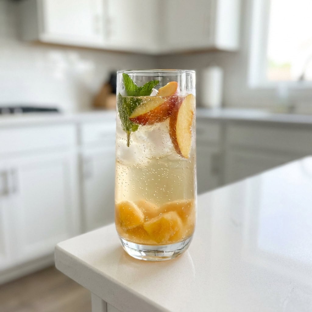 Sparkling Peach Punch Mocktail Recipe