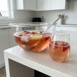 Sparkling Rose Punch Cocktail Recipe