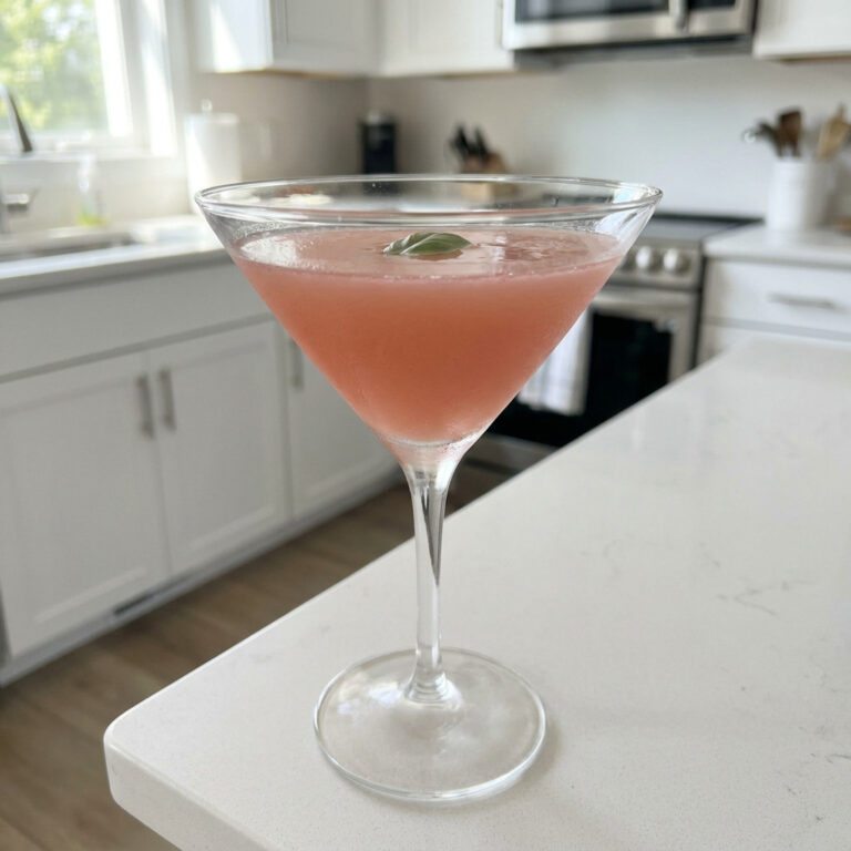 Strawberry Basil Martini Cocktail Recipe