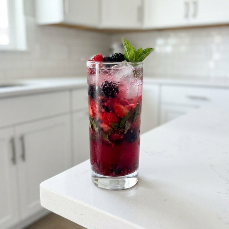 Strawberry Blackberry Smash Mocktail Recipe