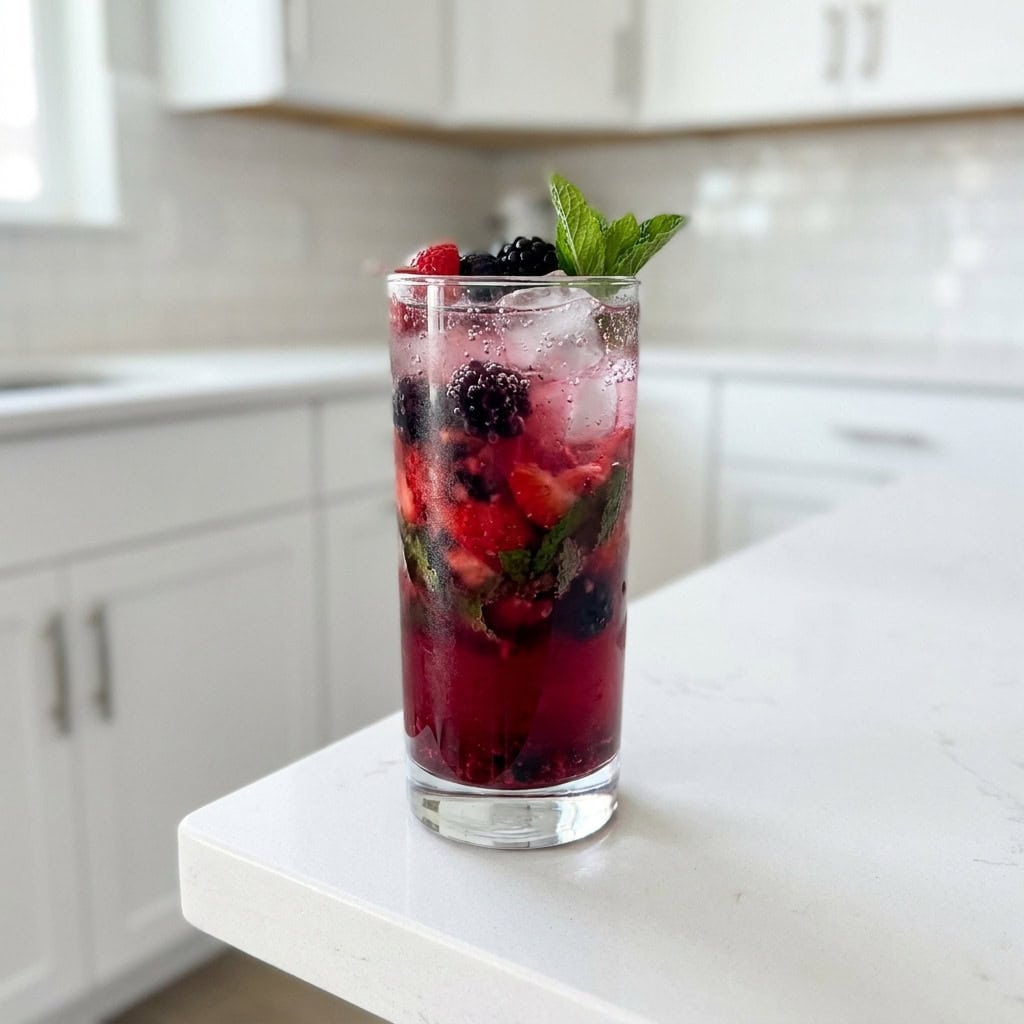 Strawberry Blackberry Smash Mocktail Recipe