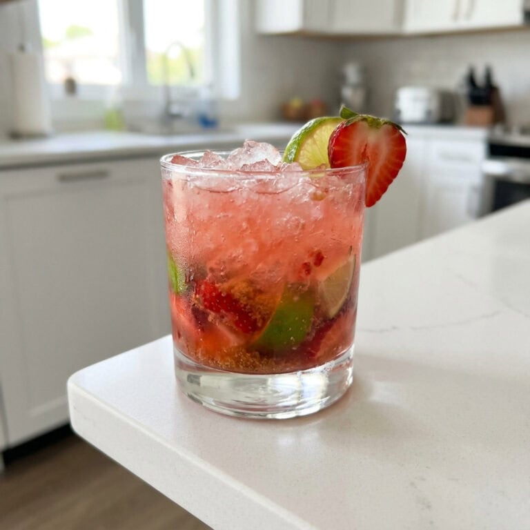 Strawberry Caipiroska Cocktail Recipe
