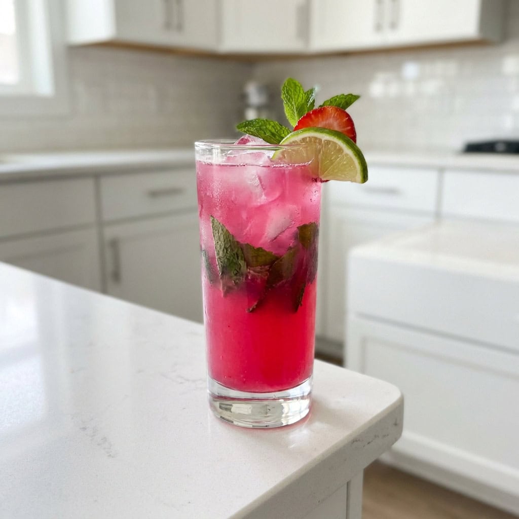Strawberry Dragonfruit Delight Mocktail Recipe
