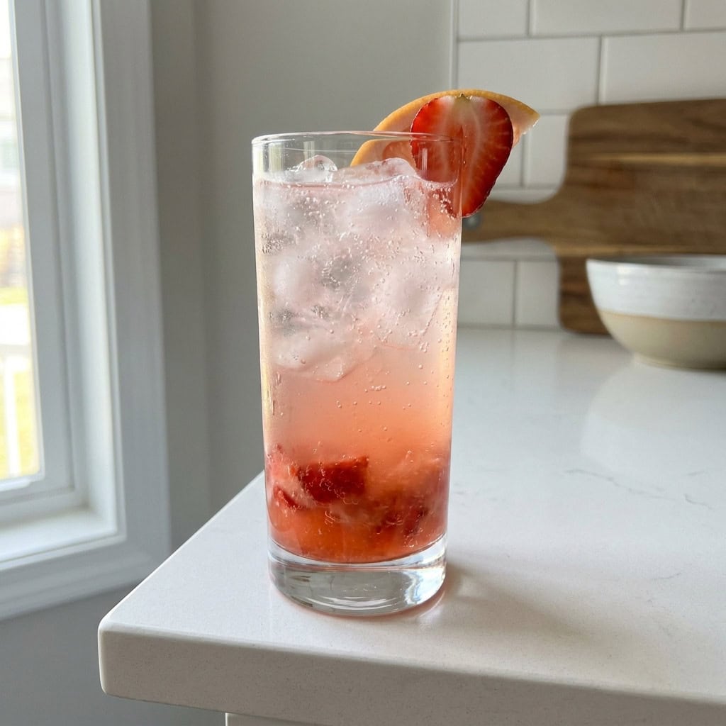 Strawberry Grapefruit Fizz Mocktail Recipe