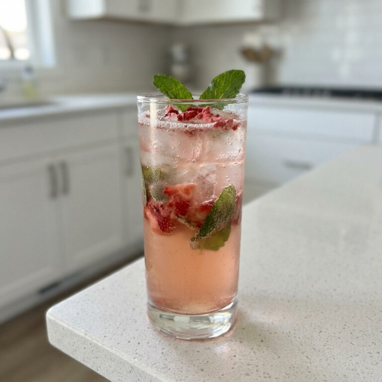 Strawberry Green Tea Refresher Mocktail Recipe