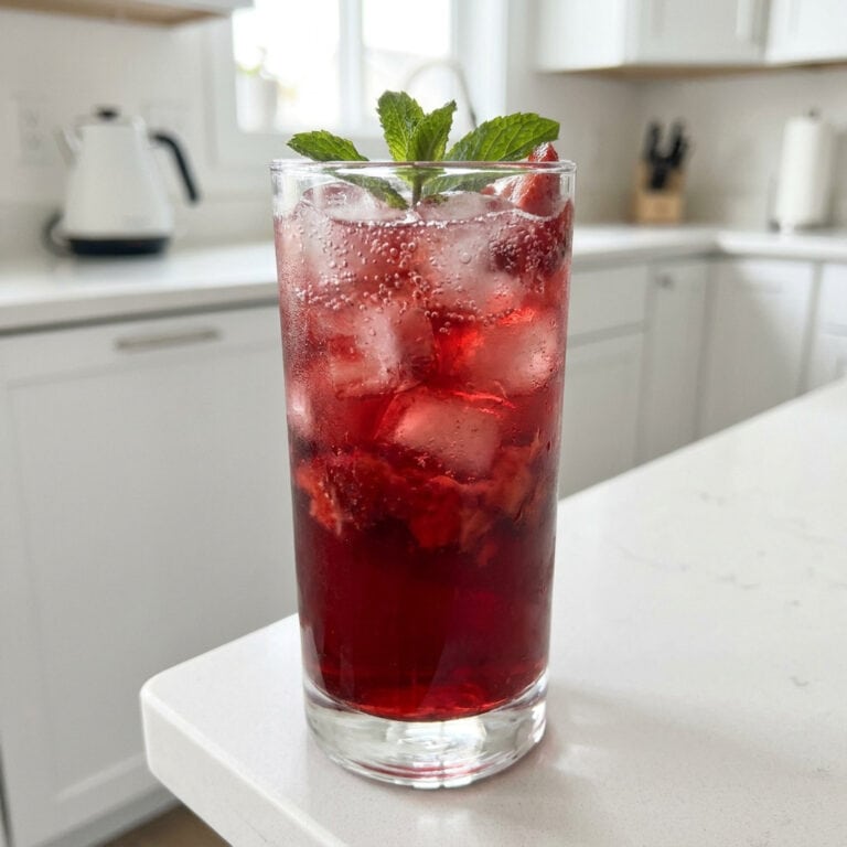 Strawberry Hibiscus Iced Tea Mocktail Recipe