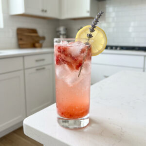 Strawberry Lavender Lemonade Mocktail Recipe