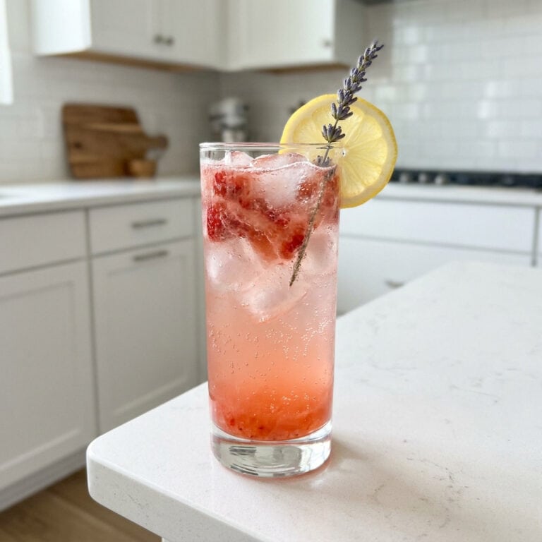 Strawberry Lavender Lemonade Mocktail Recipe