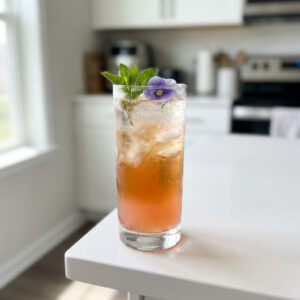Strawberry Peach Iced Tea Mocktail Recipe