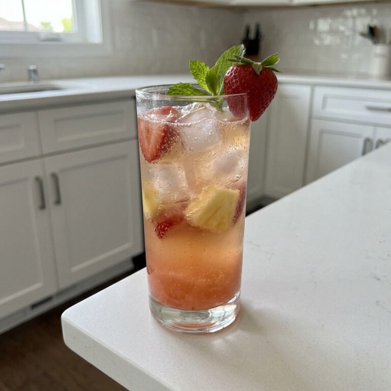 Strawberry Pineapple Punch Mocktail Recipe