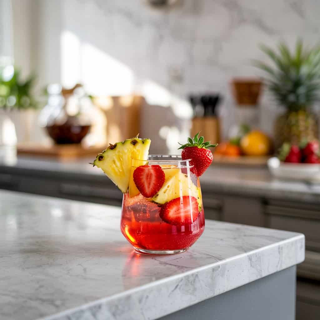 Strawberry Pineapple Punch Mocktail Recipe