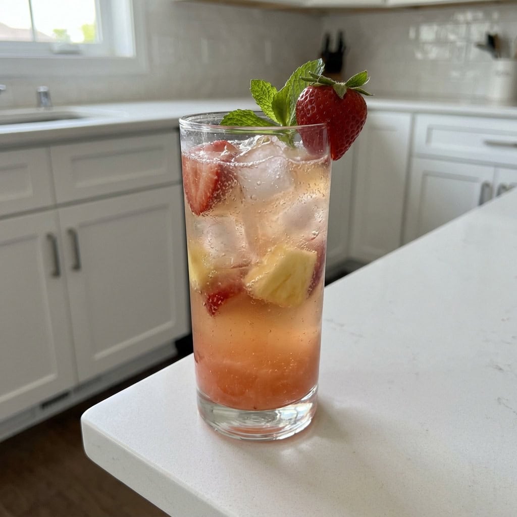 Strawberry Pineapple Punch Mocktail Recipe