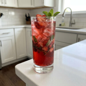 Strawberry Pomegranate Splash Mocktail Recipe