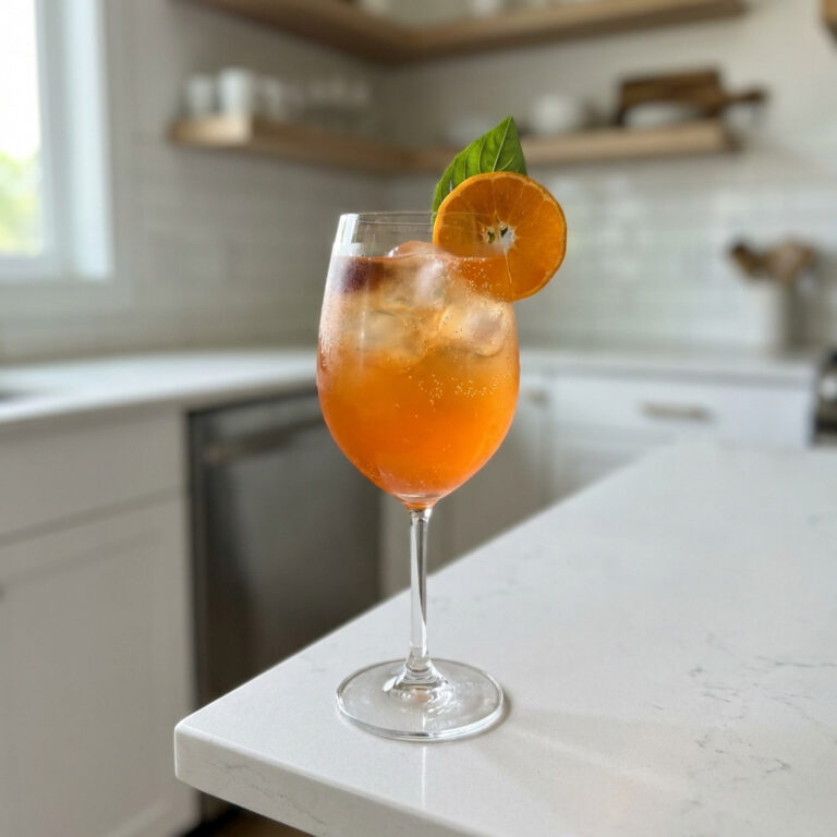 Tangerine Basil Spritz Cocktail Recipe