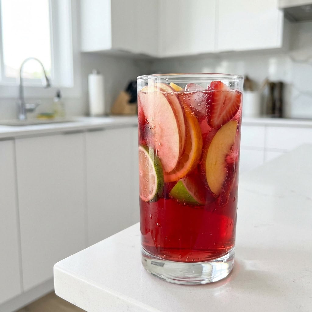 Virgin Sangria With Mixed Fruits Mocktail Recipe