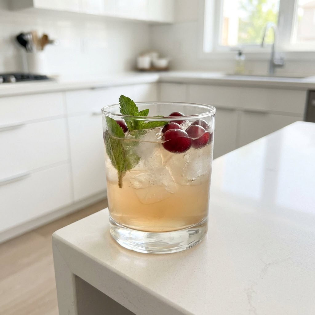 White Cranberry Bourbon Smash Cocktail Recipe