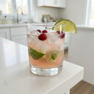White Cranberry Caipirinha Cocktail Recipe
