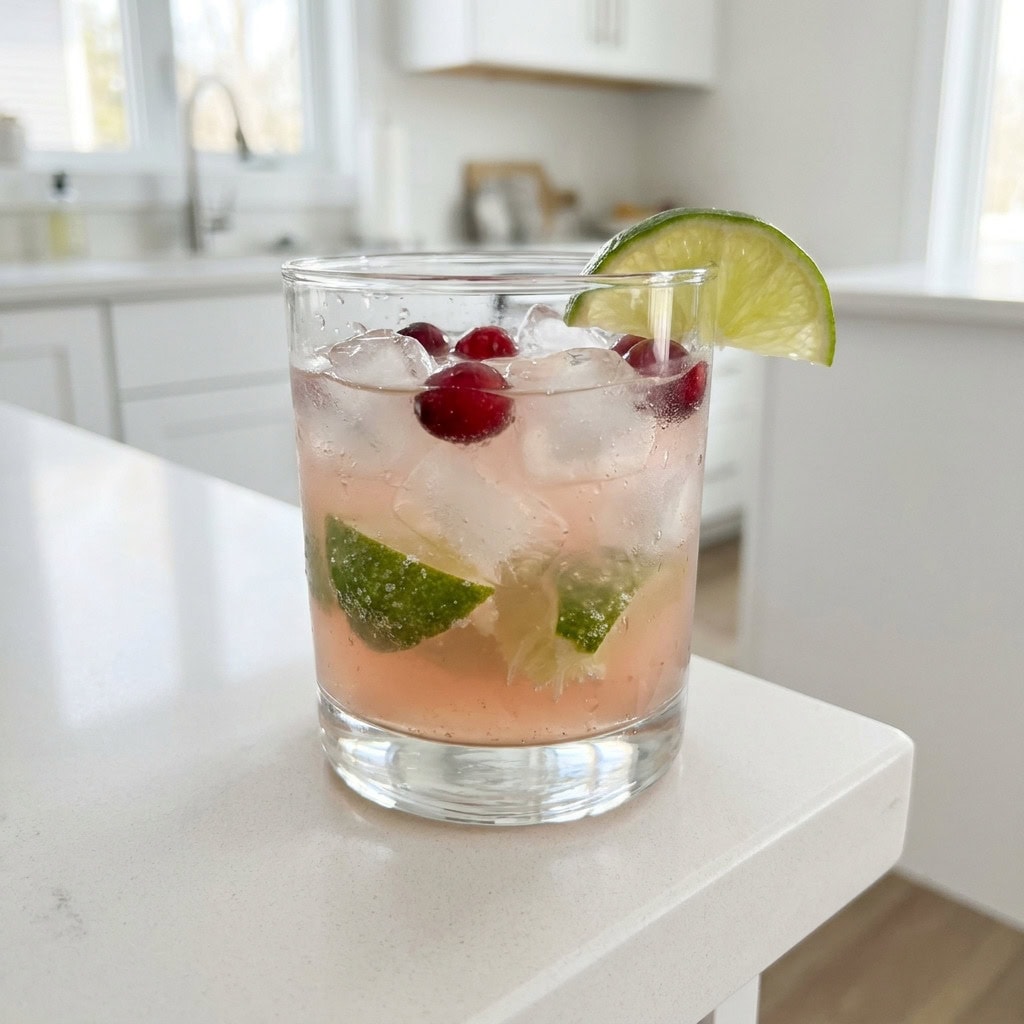 White Cranberry Caipirinha Cocktail Recipe