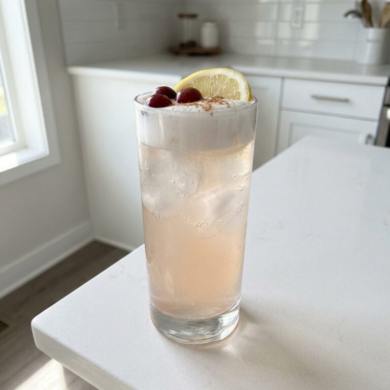 White Cranberry Gin Fizz Cocktail Recipe