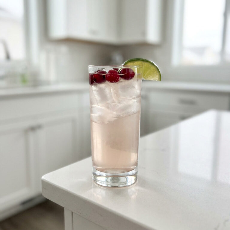 White Cranberry Vodka Spritz Cocktail Recipe
