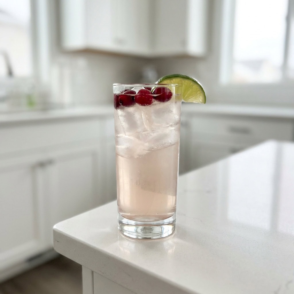 White Cranberry Vodka Spritz Cocktail Recipe