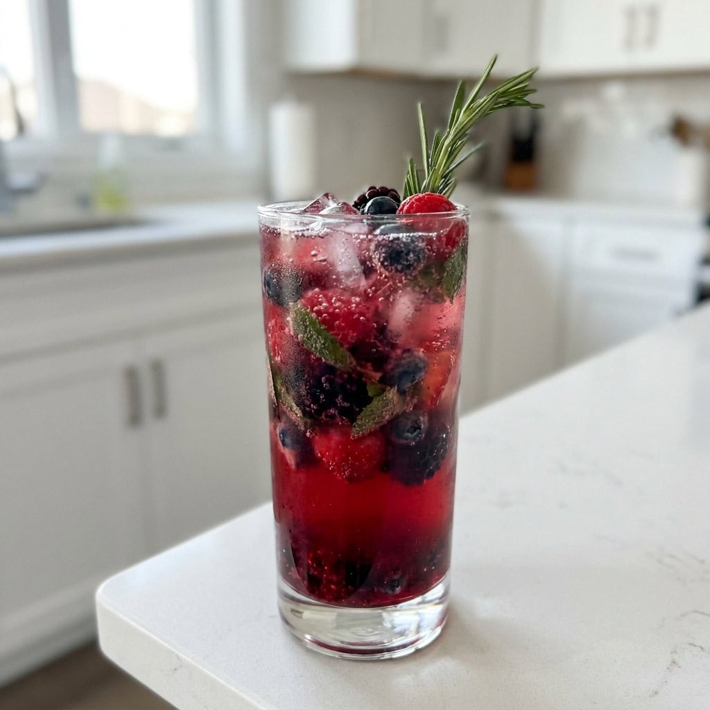 Winter Berry Smash Mocktail Recipe