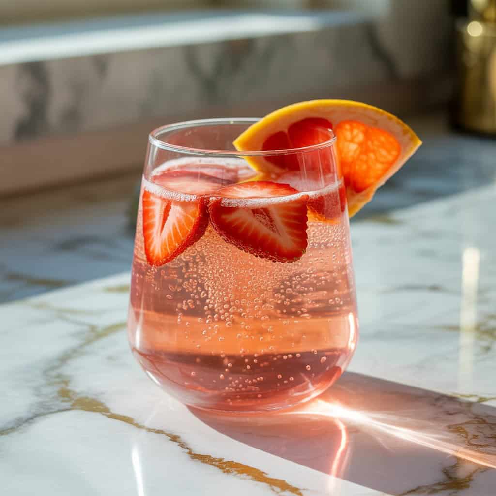 Strawberry Grapefruit Fizz Mocktail Recipe