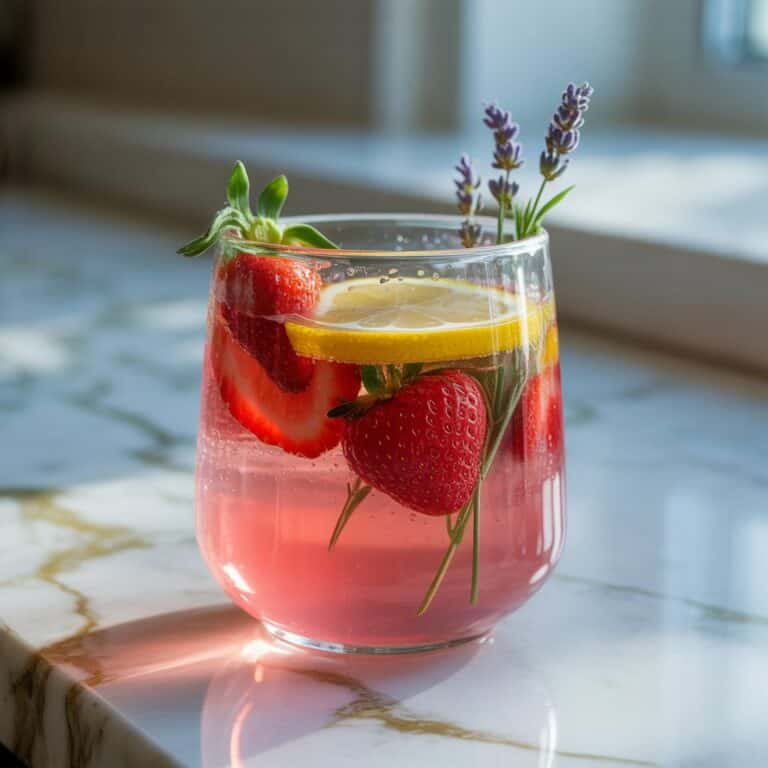 Strawberry Lavender Lemonade Mocktail Recipe