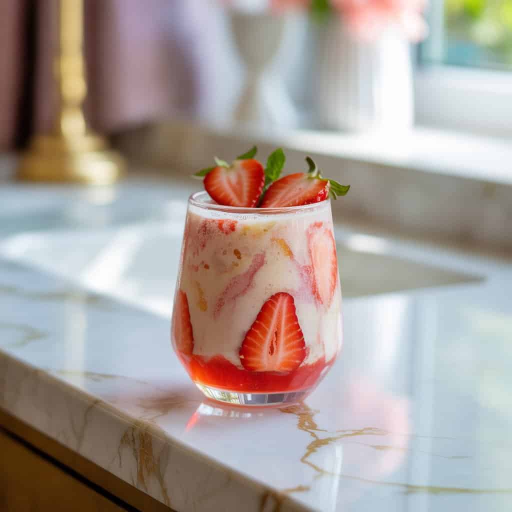 Strawberry Vanilla Cream Mocktail Recipe