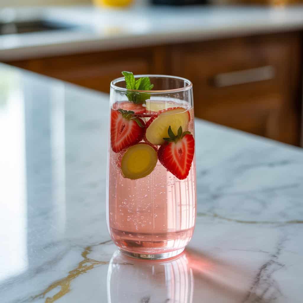 Strawberry Ginger Ranch Water Cocktail Recipe