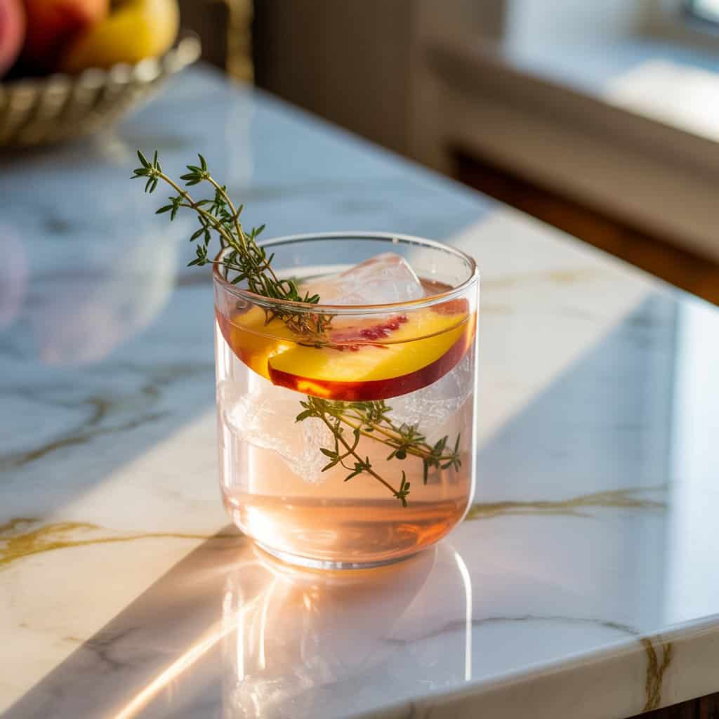 Peach Thyme Ranch Water Cocktail Recipe