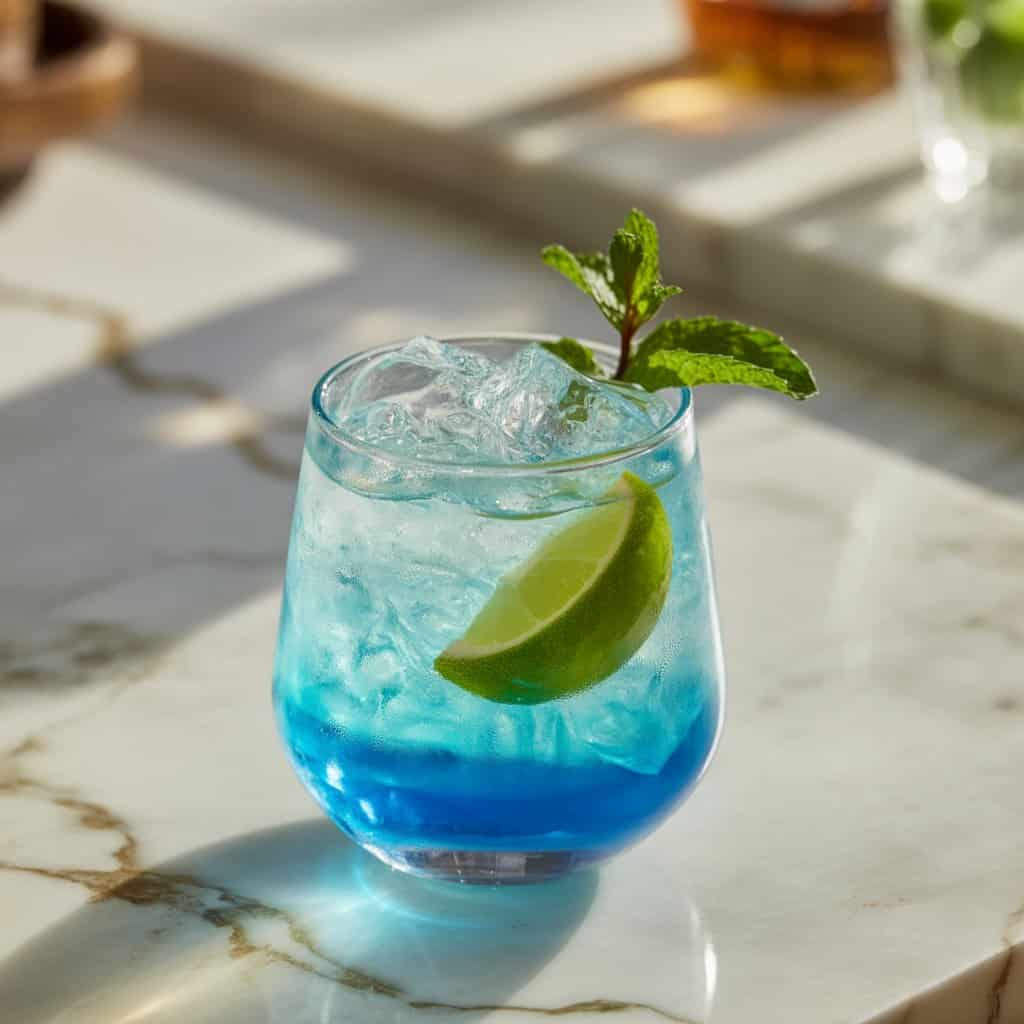 Blue Curacao Caipirinha Cocktail Recipe
