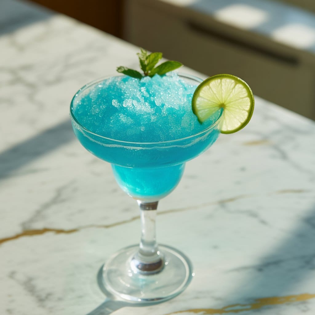 Blue Curacao Margarita Slush Cocktail Recipe