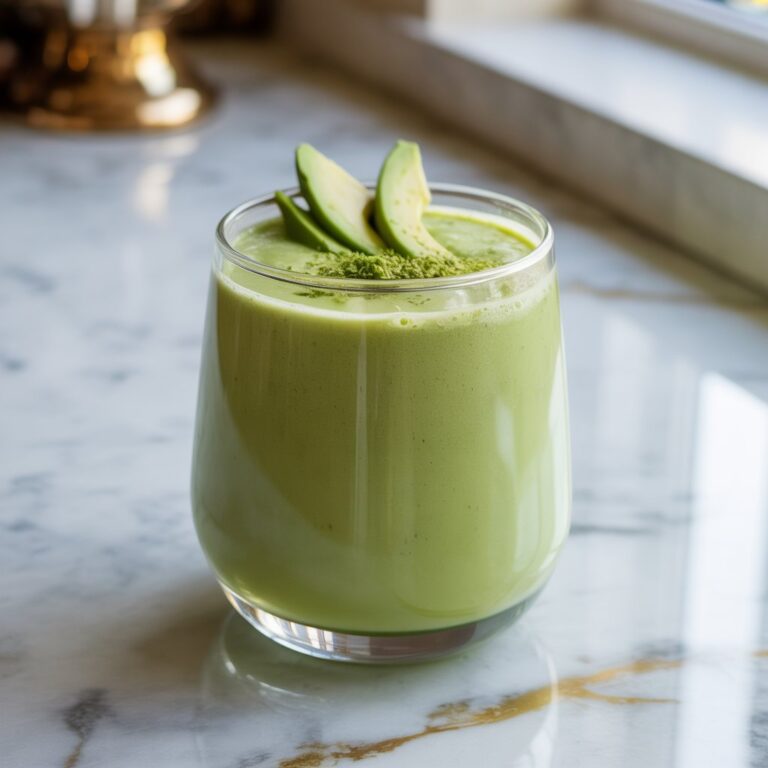 Matcha Avocado Smoothie Cocktail Recipe