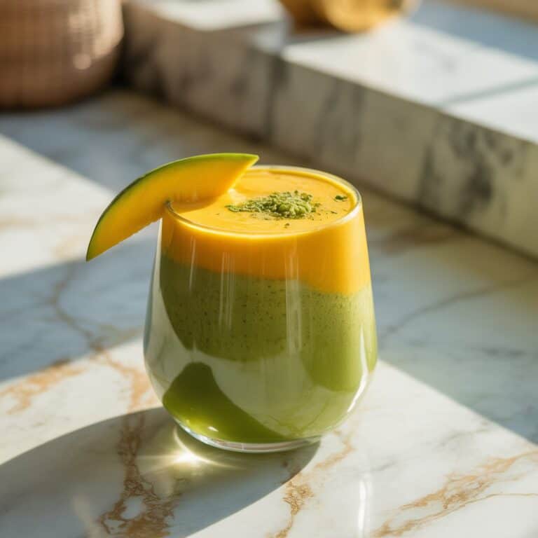 Matcha Mango Smoothie Cocktail Recipe